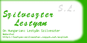 szilveszter lestyan business card